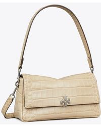 Tory Burch - Small Charlie Croc-Embossed Shoulder Bag - Lyst