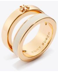 Tory Burch - Icon Enamel Double Ring - Lyst