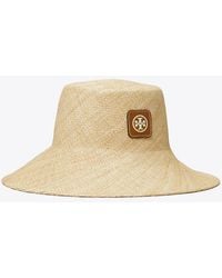 Tory Burch - Straw Bucket Hat - Lyst