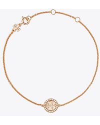 Tory Burch - Icon Pavé Chain Bracelet - Lyst