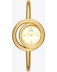 Tory Burch - Miller Swirl Watch, Gold-tone Stainless Steel - Lyst