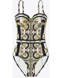 Tory Burch - Printed Underwire One-Piece Swimsuit - Lyst