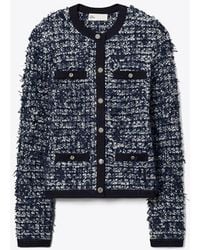 Tory Burch - Damen Kendra Tweed-Cardigan - Lyst