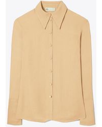 Tory Burch - Cuffed Viscose Shirt - Lyst