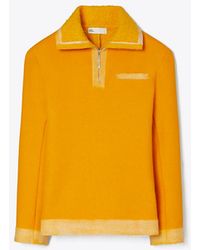 Tory Burch - Half-Zip Wool Sweatshirt - Lyst
