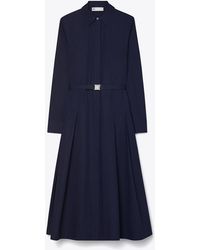 Tory Burch - Pleated Cotton Shirtdress - Lyst