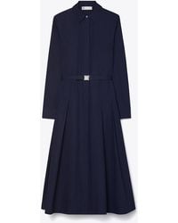 Tory Burch - Damen Hemdkleid Aus Baumwolle Mit Falten - Lyst