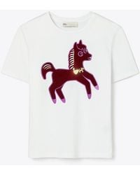 Tory Burch - Pony Cotton Tee - Lyst