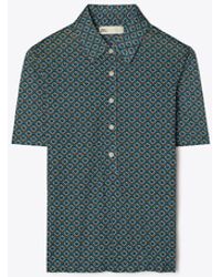 Tory Sport - Tory Burch Printed Mercerized Cotton Polo - Lyst