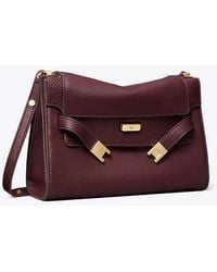 Tory Burch - Lee Radziwill Pebbled Shoulder Bag, One Size - Lyst