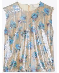 Tory Burch - Sequin Shell Top - Lyst