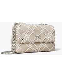 Tory Burch - Small Kira Woven Canvas Convertible Shoulder Bag - Lyst