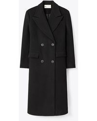 Tory Burch - Double Breasted Wool Coat - Lyst