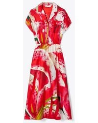 Tory Burch - Kleid Mit Print - Lyst