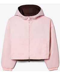 Tory Burch - Reversible Cropped Nylon Jacket - Lyst