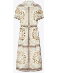 Tory Burch - Cinched Cotton Zip Dress - Lyst