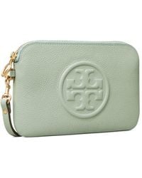 Tory Burch Leather Perry Bombe Wristlet in Red | Lyst