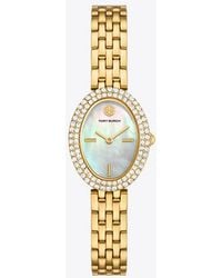 Tory Burch - The Oval Glitz Bracelet Watch, 22 X 28Mm - Lyst