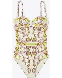 Tory Burch - Printed Underwire One-piece Swimsuit - Lyst