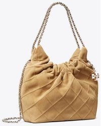 Tory Burch - Mini Fleming Soft Suede Hobo Bag, One Size - Lyst