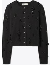 Tory Burch - Embellished Wool Cardigan - Lyst