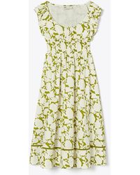 Tory Burch - Printed Cotton Poplin Dress - Lyst