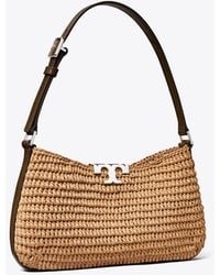 Tory Burch - Eleanor Raffia Slim Shoulder Bag - Lyst