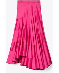 Tory Burch - Flared Cotton Silk Skirt - Lyst