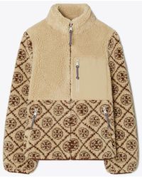 Tory Burch - T Monogram Fleece Jacket - Lyst