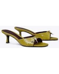 Tory Burch - Lock Kitten Heel Sandal - Lyst