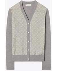 Tory Burch - Wool V-Necked Cardigan - Lyst