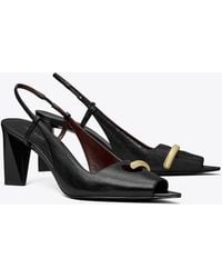 Tory Burch - Pierced Peep-Toe Slingback - Lyst