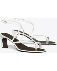 Tory Burch - Pierced Multi-Strap Heeled Sandal - Lyst