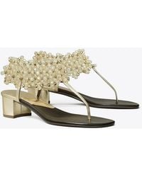 Tory Burch - Beaded Heeled Sandal - Lyst