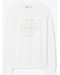 Tory Burch - Heavy French Terry Logo Crewneck - Lyst