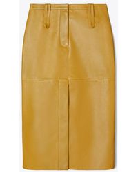 Tory Burch - Leather Skirt - Lyst
