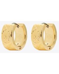 Tory Burch - Small Icon T Monogram Hoop Earrings, One Size - Lyst