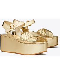 Tory Burch - Bombé Cross-Strap Platform Sandal - Lyst