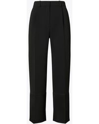 Tory Burch - Cropped Crepe Pant - Lyst