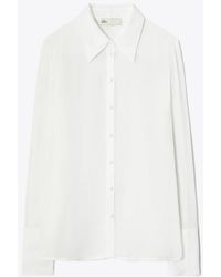 Tory Burch - Cuffed Viscose Shirt - Lyst