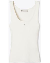 Tory Burch - Viscose Knit Tank Top - Lyst