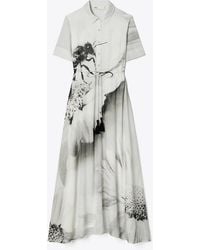 Tory Burch - Silk Cotton Voile Shirtdress - Lyst