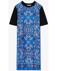 Tory Burch - Silk-front Sweater Minidress - Lyst
