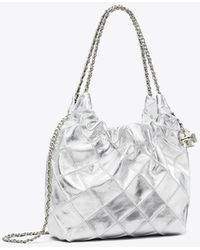 Tory Burch - Mini Fleming Metallic Hobo Bag, One Size - Lyst