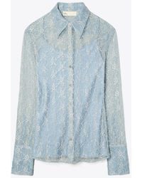 Tory Burch - Chantilly Lace Fil Coupé Shirt - Lyst