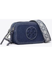 Tory Burch - Mini Miller Denim Crossbody Bag - Lyst
