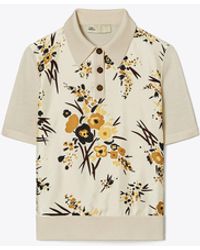 Tory Burch Silk-front Polo - White
