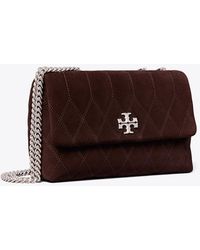 Tory Burch - Small Kira Quilt Suede Shoulder Bag - Lyst
