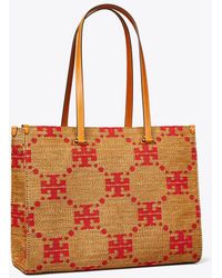 Tory Burch - T Monogram Woven Tote - Lyst