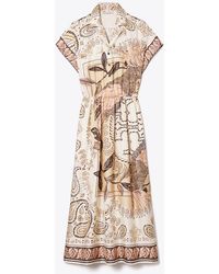 Tory Burch - Waisted Silk Shirtdress - Lyst
